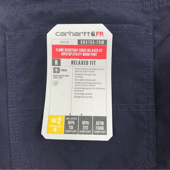 CARHARTT Flame-Resistant Pant Men 34X34 Force® Relaxed Ripstop Utility Work NWT - Picture 8 of 12
